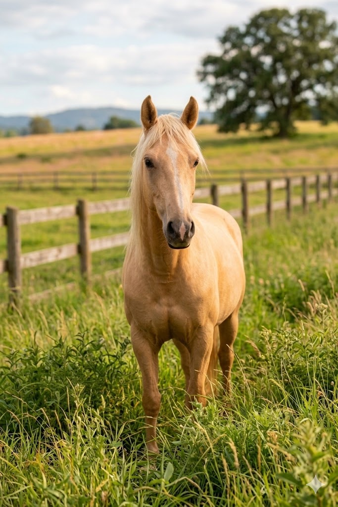 Horse before portrait transformation