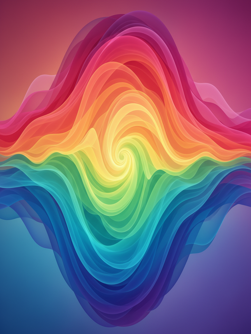 Abstract Sound Wave Art Print