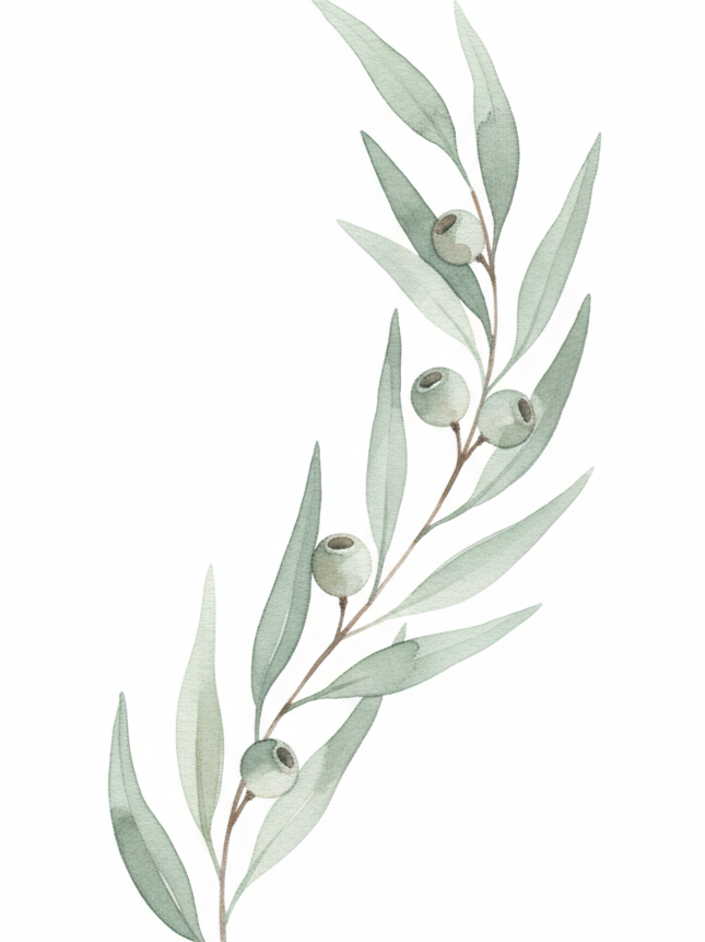 Eucalyptus Watercolor Spray Art Print