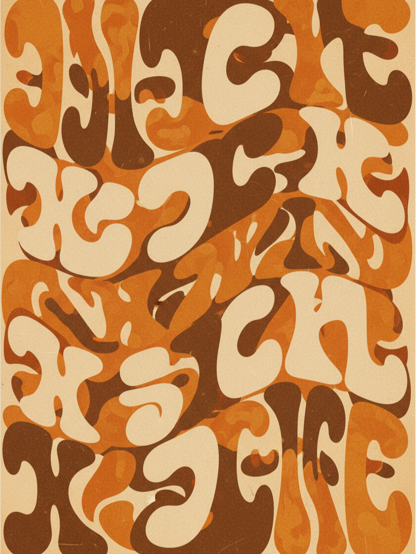 Retro 70s Typography Art Print