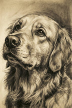 Custom Charcoal Pet Sketch