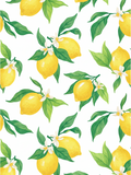 Hand-Drawn Lemon Pattern Art Print