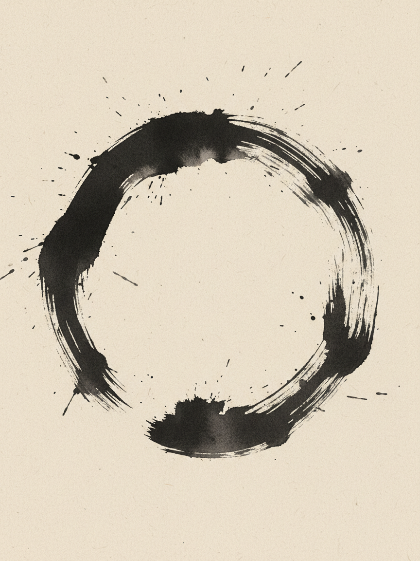Wabi-Sabi Imperfect Circle Art Print