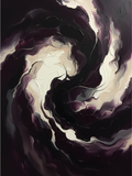 Plum Noir Abstract Art Print