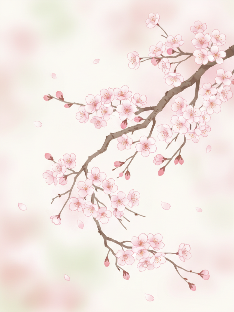Cherry Blossom Branch Art Print