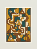 Mid-Century Modern Shapes Art Print