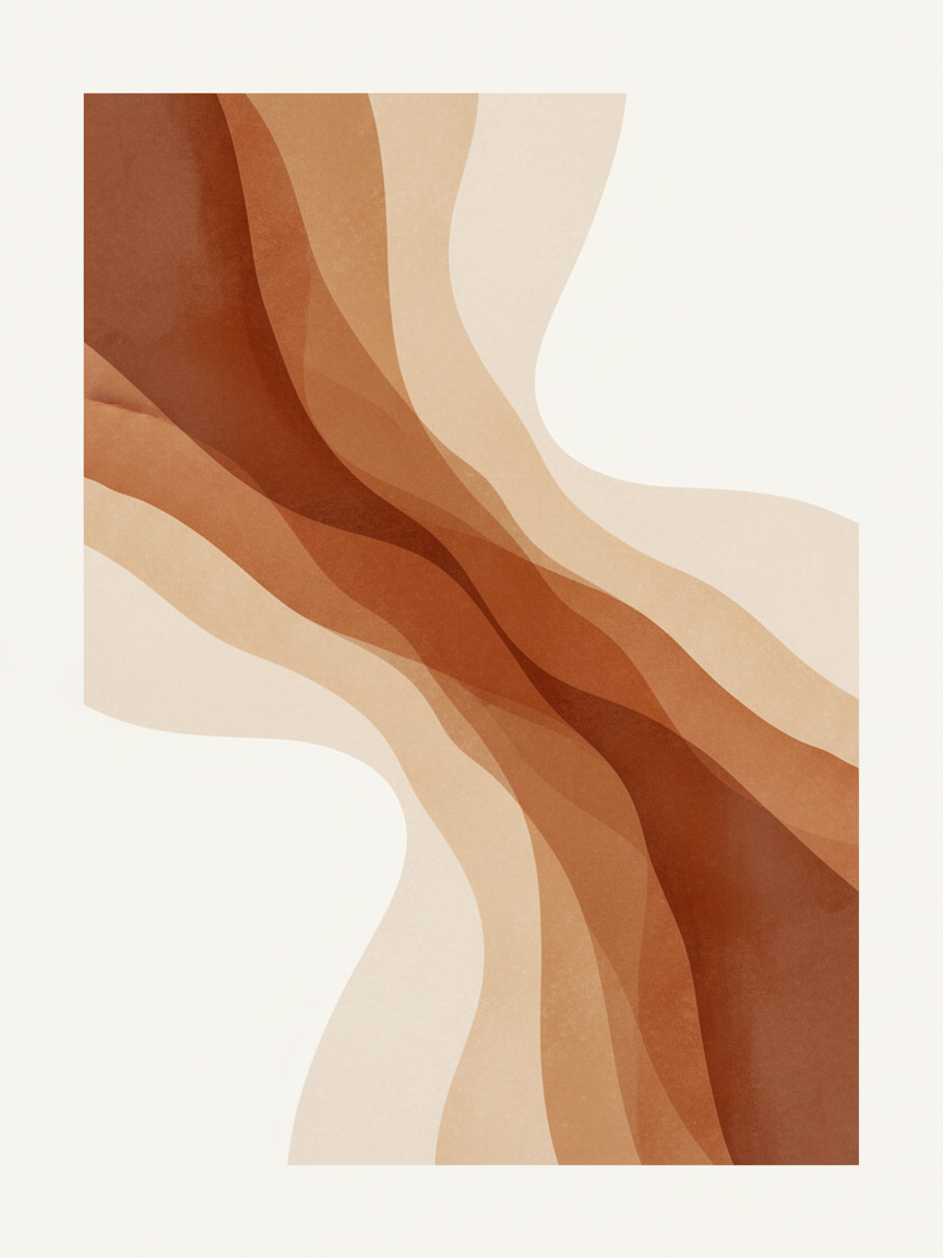 Warm Minimalist Abstract Art Print
