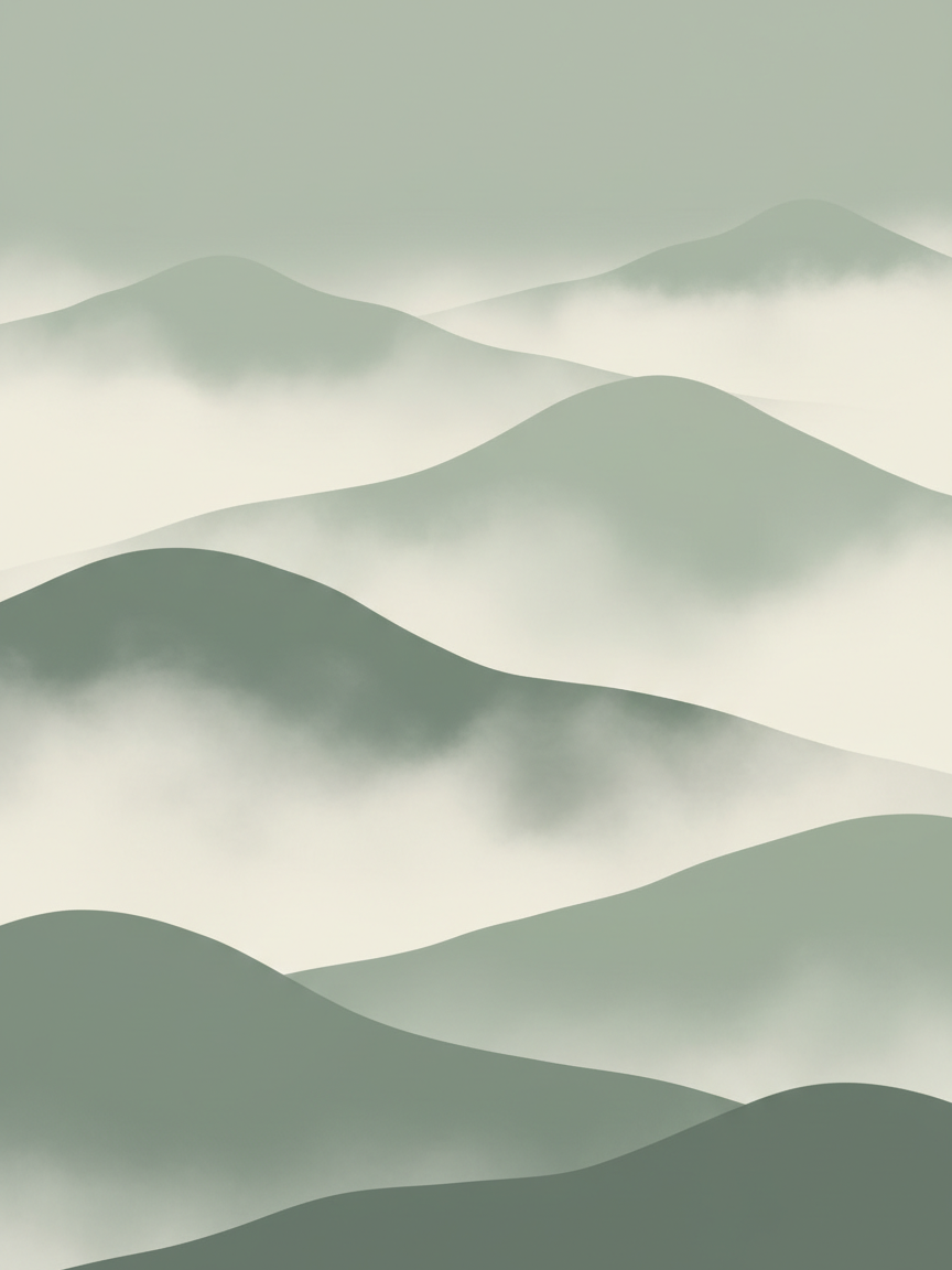 Serene Japandi Landscape Art Print