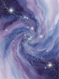 Watercolor Galaxy Art Print