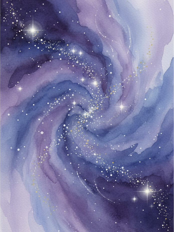 Watercolor Galaxy Art Print