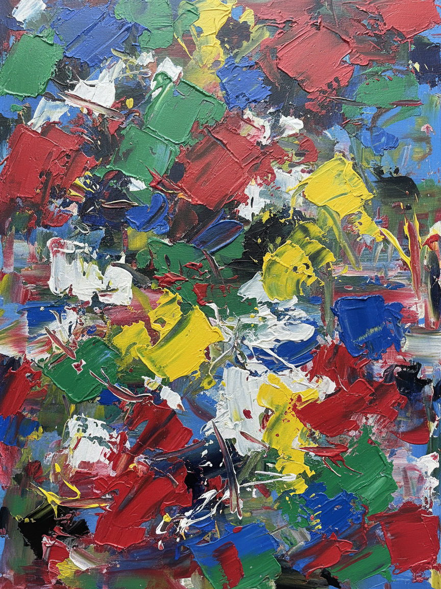 Abstract Paint Strokes Art Print