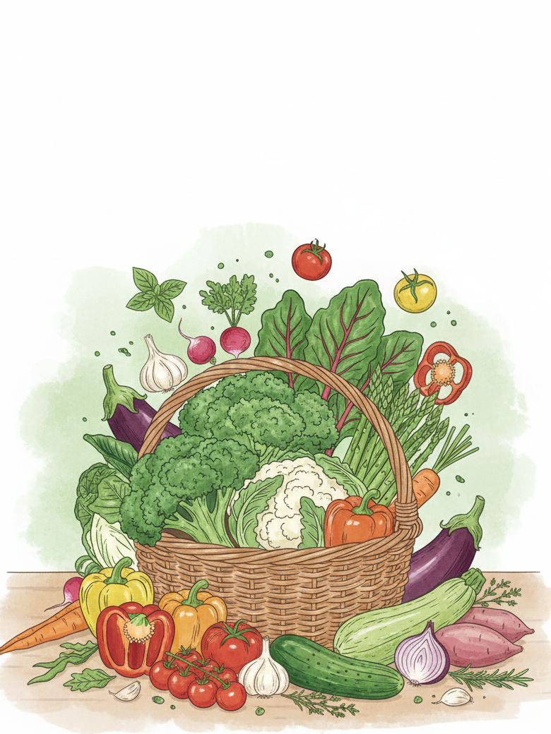 Veganuary Vegetable Art Print