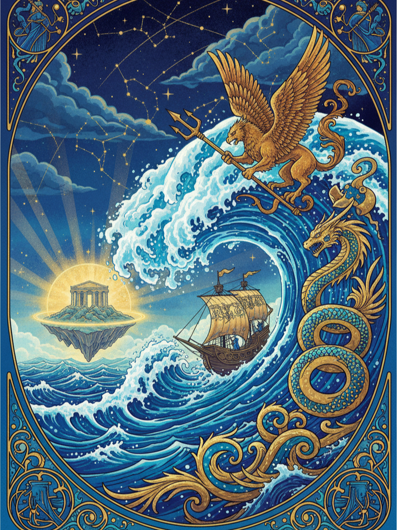 Odyssey Wave Journey Art Print