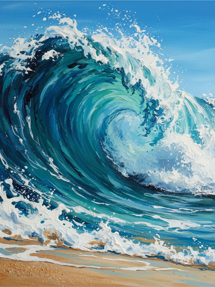 Abstract Ocean Wave Art Print