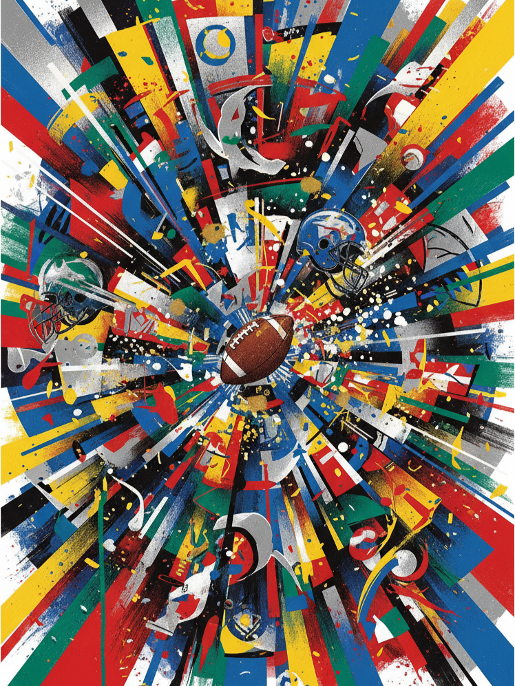 Superbowl Abstract Art Print