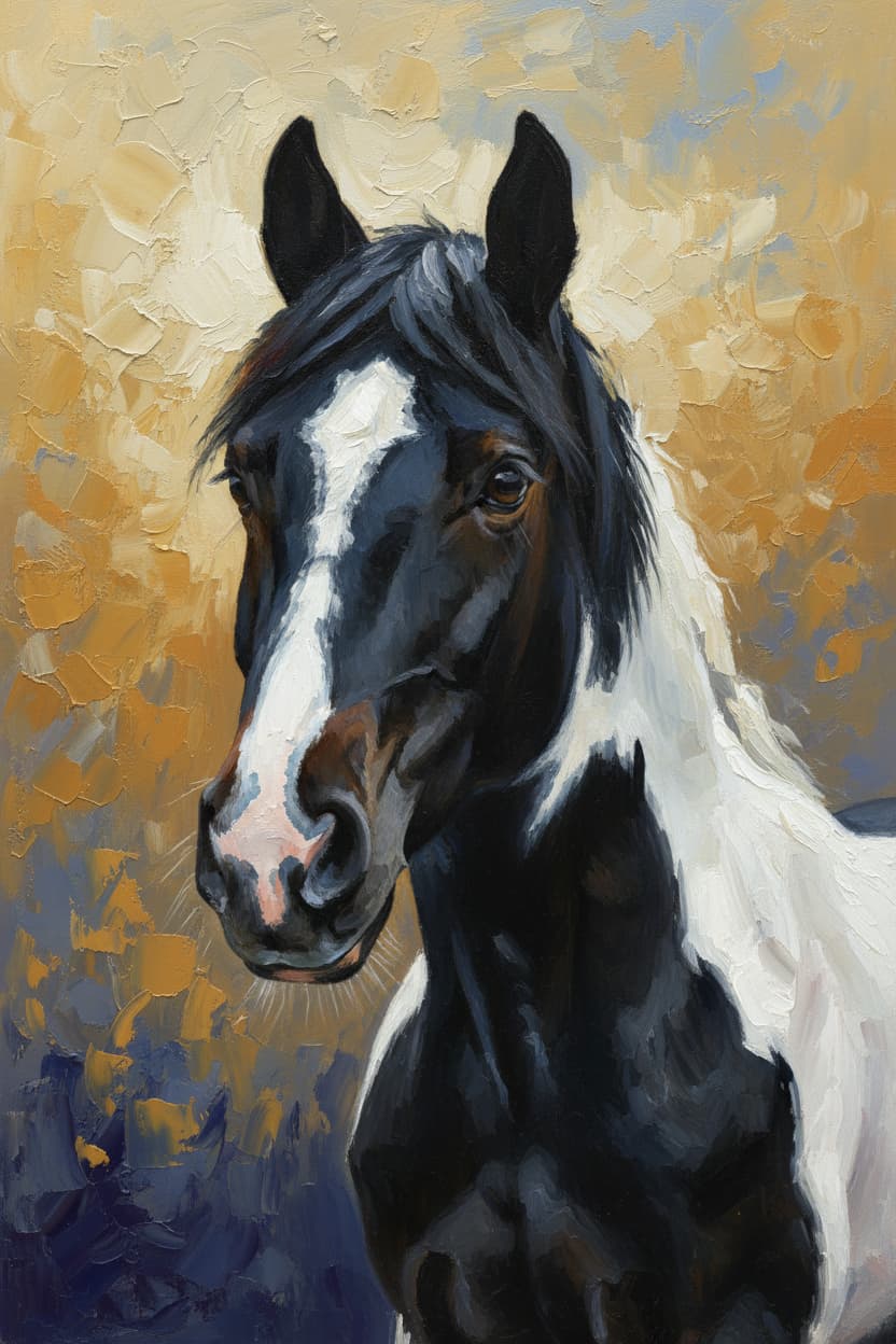 Custom Textured Horse Portrait