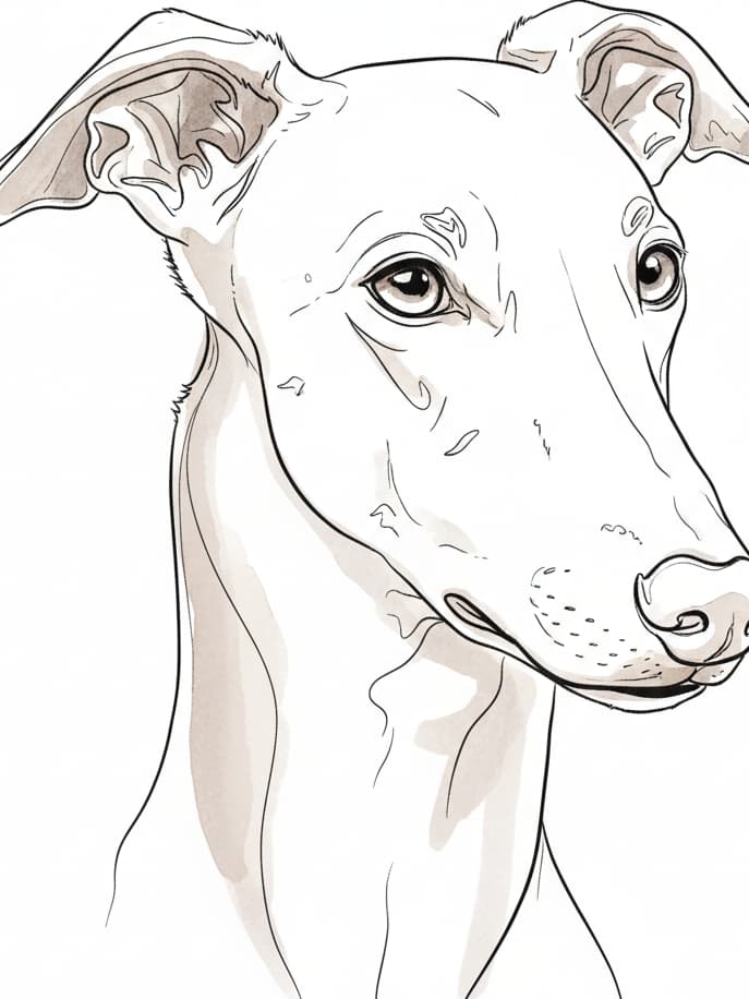 Custom Minimalist Line Art Pet Portrait