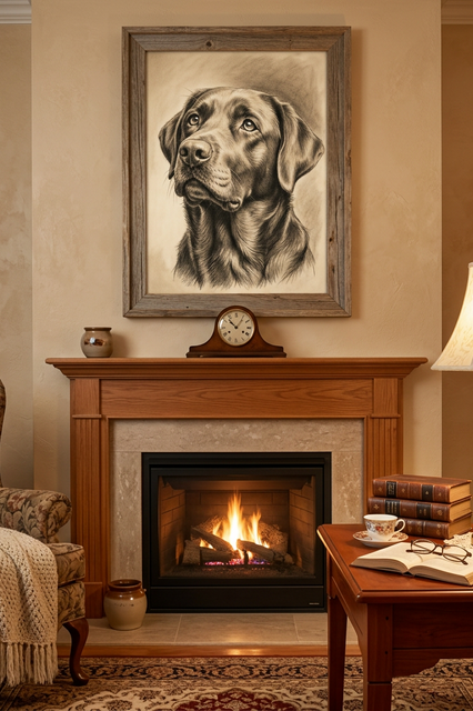 Custom Charcoal Pet Sketch