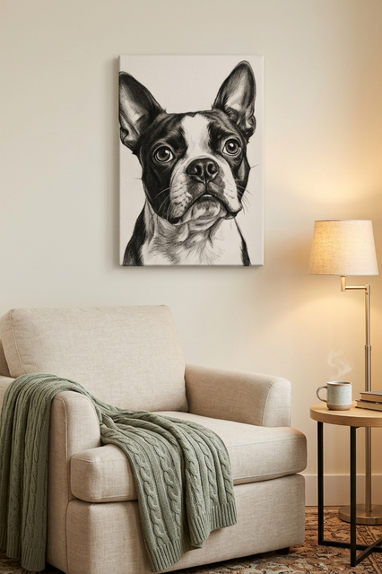 Custom Charcoal Pet Sketch