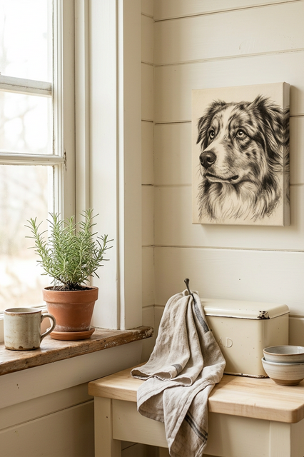 Custom Charcoal Pet Sketch