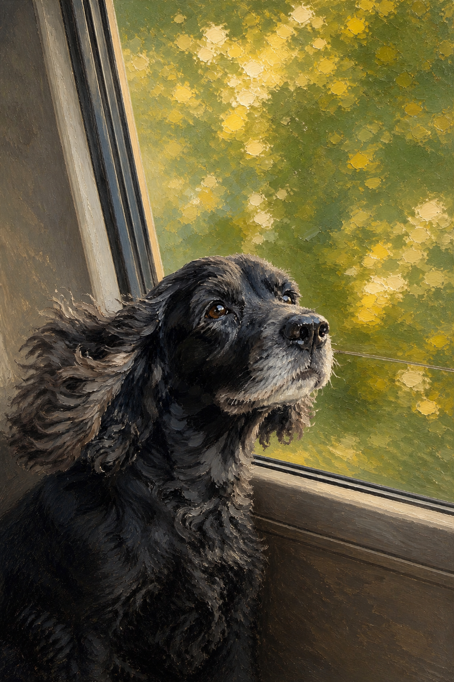 Custom Windowlight Pet Portrait