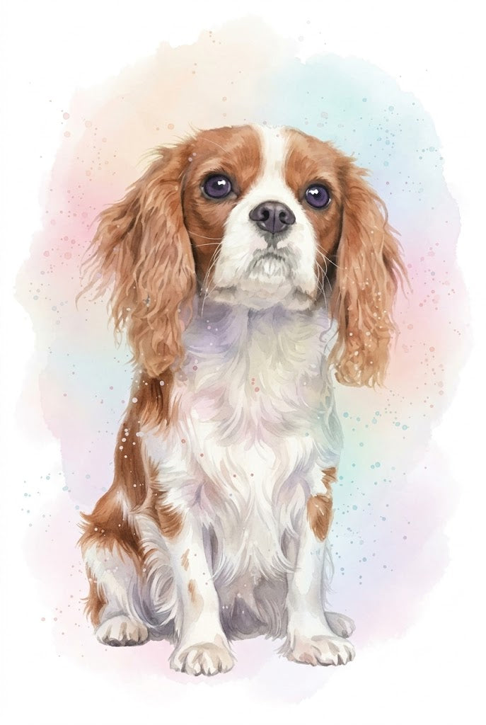 Custom Dreamy Watercolor Pet Portrait