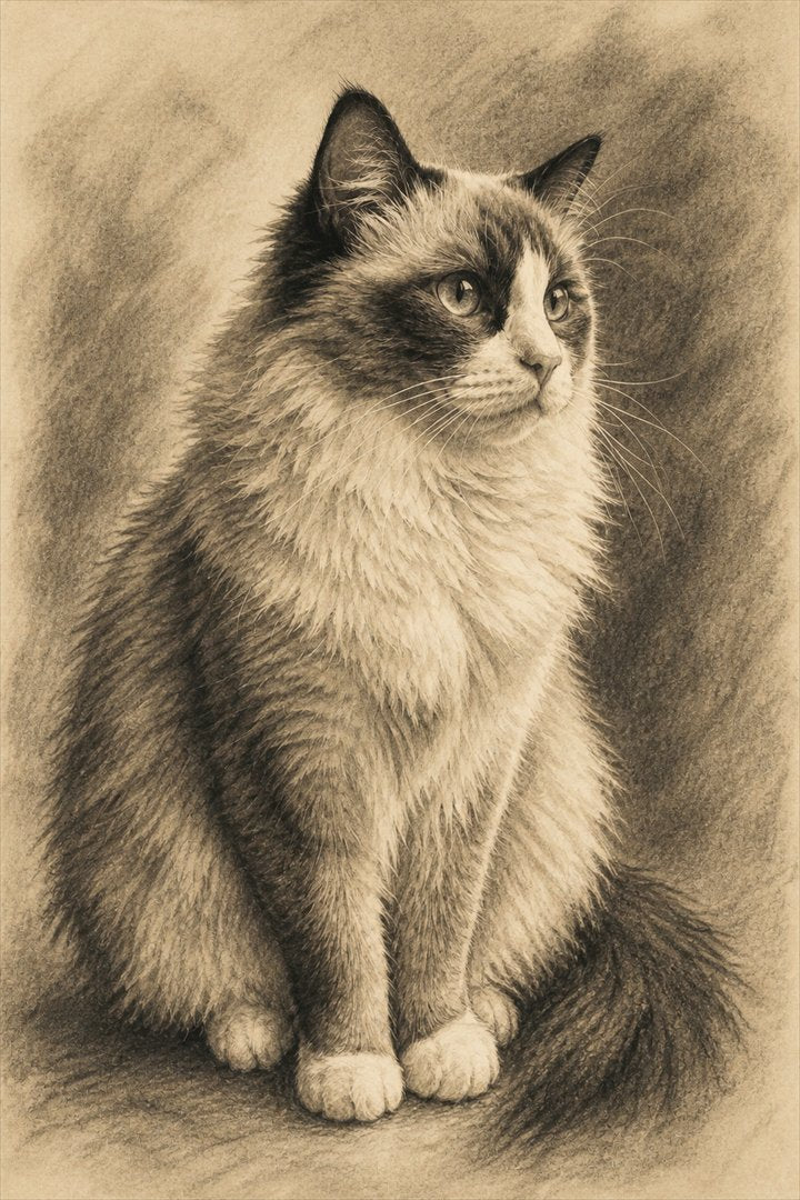 Cat portrait in this style