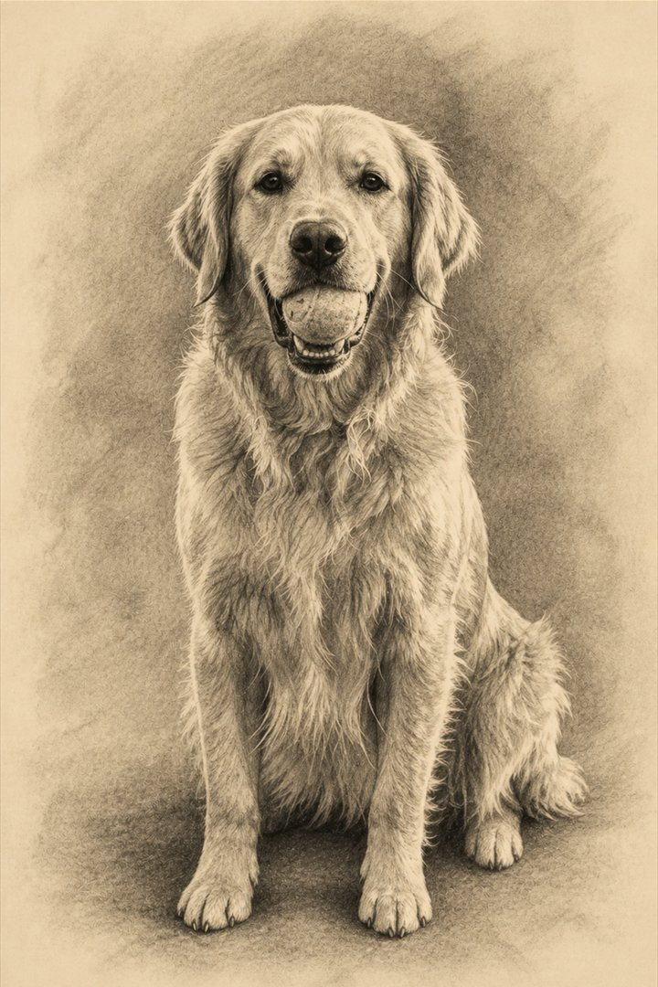 Pet transformed into this portrait style
