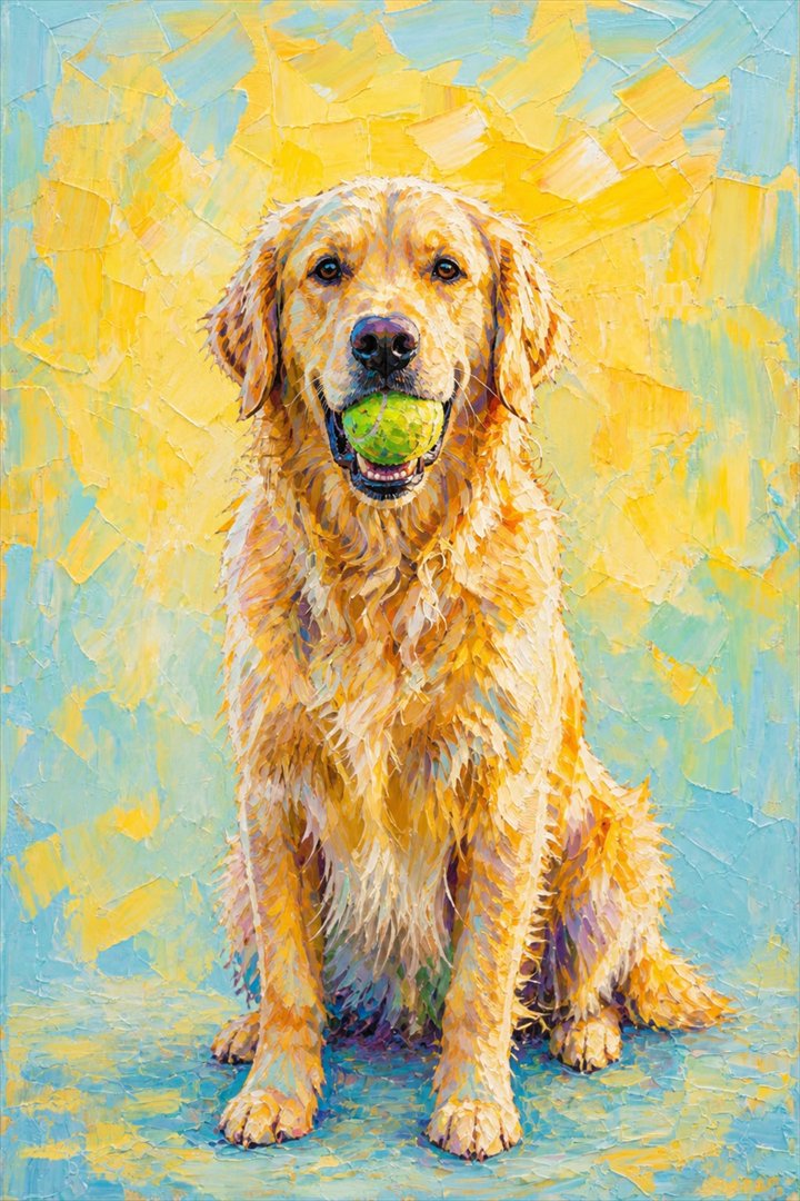 Pet transformed into this portrait style