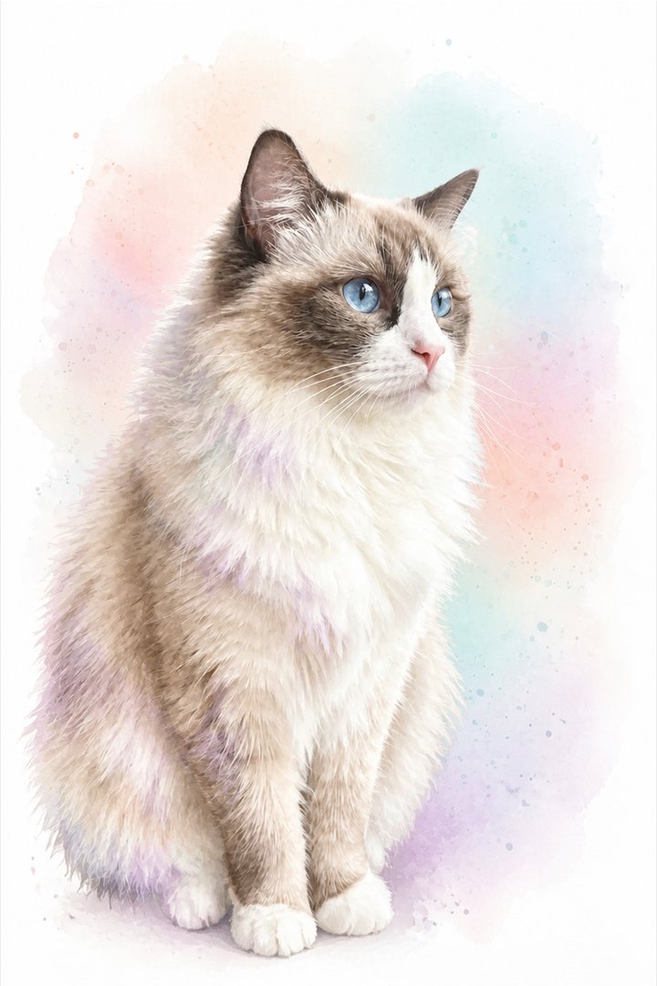 Cat portrait in this style