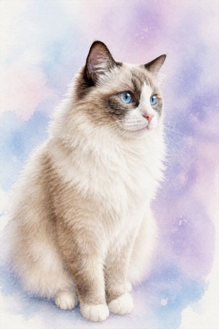 Cat portrait in this style