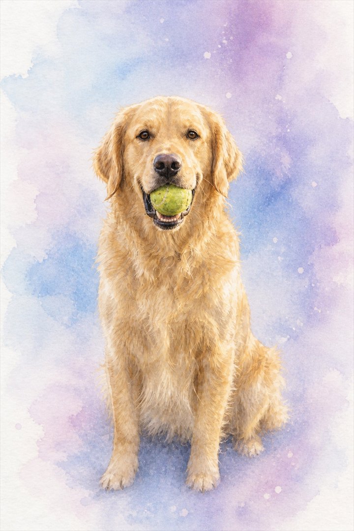 Pet transformed into this portrait style