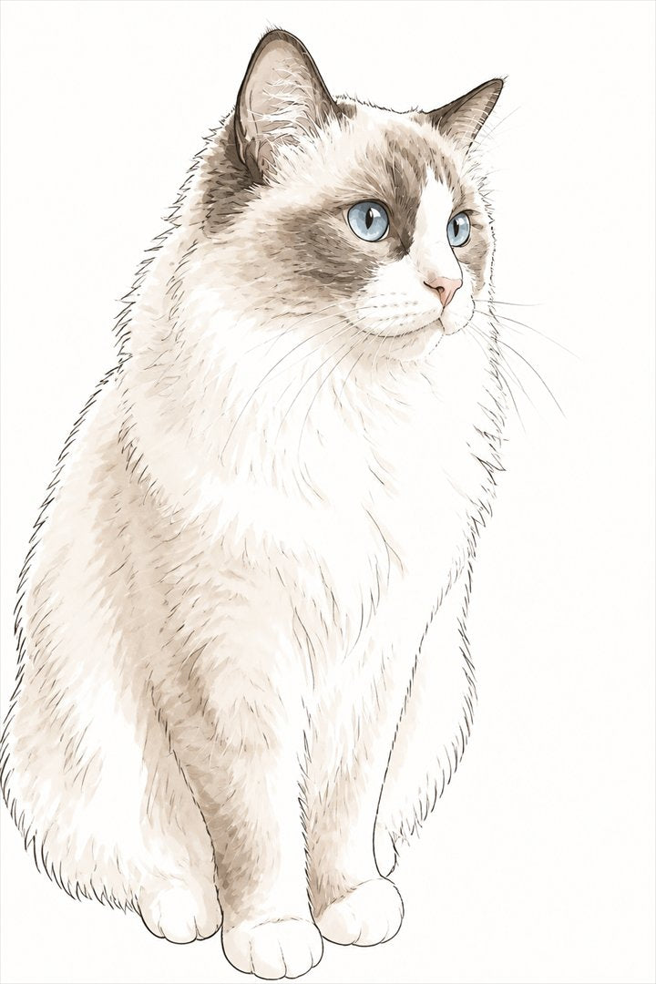 Cat portrait in this style