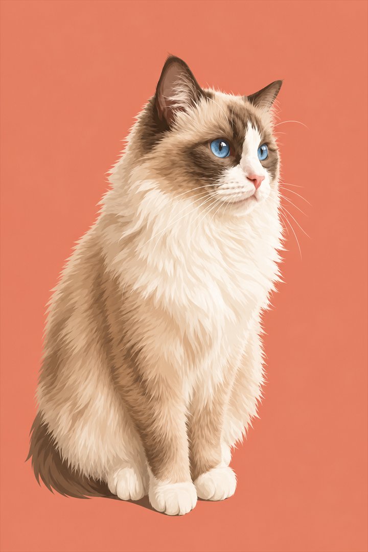 Cat portrait in this style