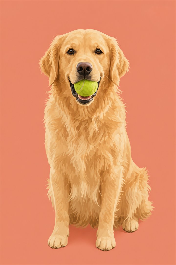 Pet transformed into this portrait style