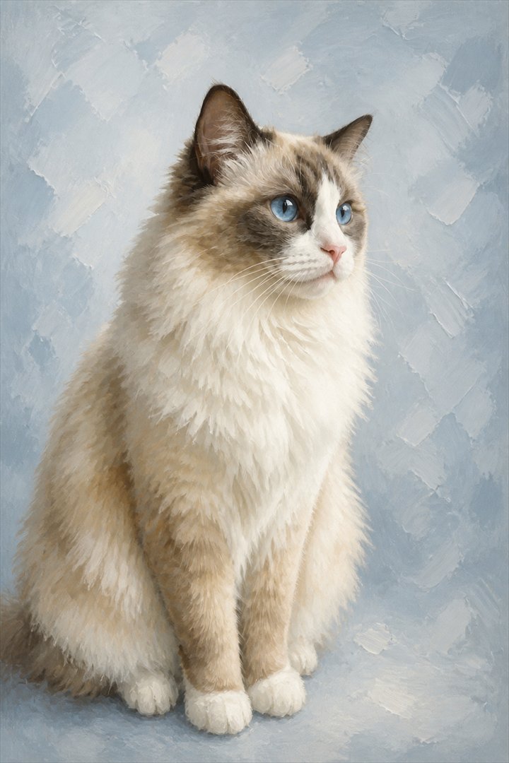 Cat portrait in this style