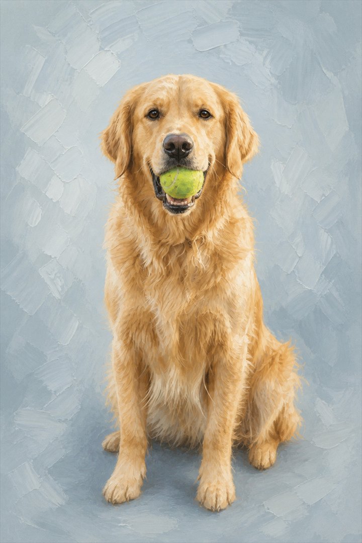 Pet transformed into this portrait style